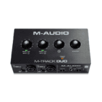 M-AUDIO M-Track Duo 48-KHz, 2-channel USB Audio Interface with 2 Combo Inputs with Crystal Preamps, and Phantom Power