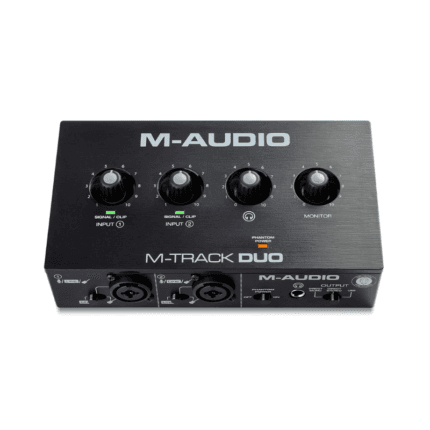 M-AUDIO M-Track Duo 48-KHz, 2-channel USB Audio Interface with 2 Combo Inputs with Crystal Preamps, and Phantom Power