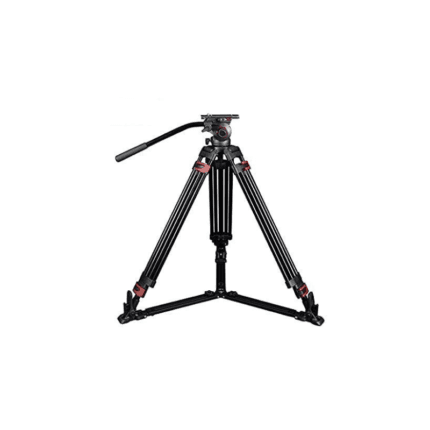 miliboo MTT601A Ground Level Professional Photography 3 Sections Tripod Stand Aluminum Alloy with 360 Panorama Fluid Hydraulic Bowl Head Max for DSLR