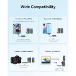 Hollyland Lark M1 Wireless Mic iPhone Android Smartphone External Microphone DSLR Camera Mic with Noise Cancellation 200m Transmission 8H Battery Life Dual Mic for YouTuber Record Live Stream(2TX+1RX) - Image 7