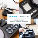 Alesis CompactKit 4 | Portable Electronic 4-Pad Tabletop Drum Kit with Velocity-Sensitive Drum Pads, Coaching Feature and Drumsticks Included - Image 6