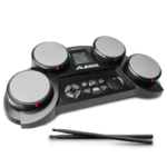 Alesis CompactKit 4 | Portable Electronic 4-Pad Tabletop Drum Kit with Velocity-Sensitive Drum Pads, Coaching Feature and Drumsticks Included