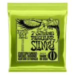 Ernie Ball, Electric Guitar Strings, 7 string, Nickel Steel Wound. Reguar Slinky, .010-.056 2621