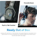 Hollyland Solidcom SE Full Duplex 4-Users ENC Noise Cancellation Wireless Intercom Headset System 1100ft Team Communication with PTT Mute Single Ear Headset for TV Film Production (Global Version) - Image 4
